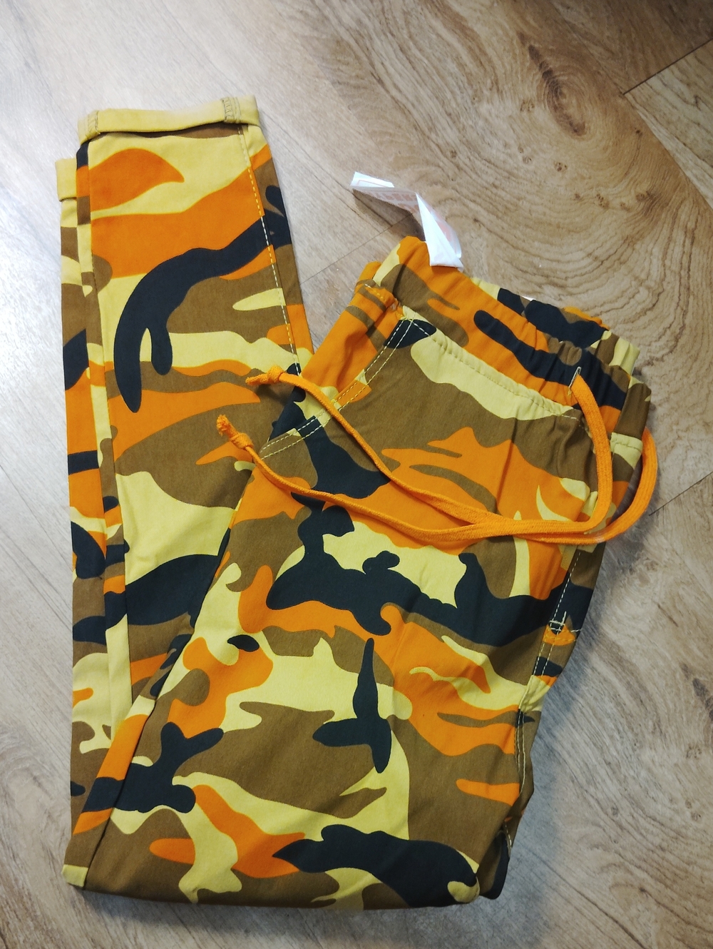 Pastels Orange & Yellow Camo Pull-On Joggers